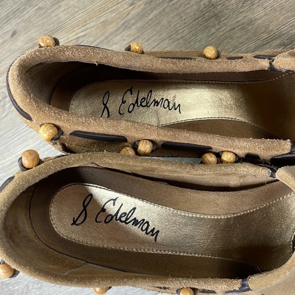 Sam Edeman Angelina Wedge Moccasin with Wood Heel, size 8.5 - Picture 5 of 8